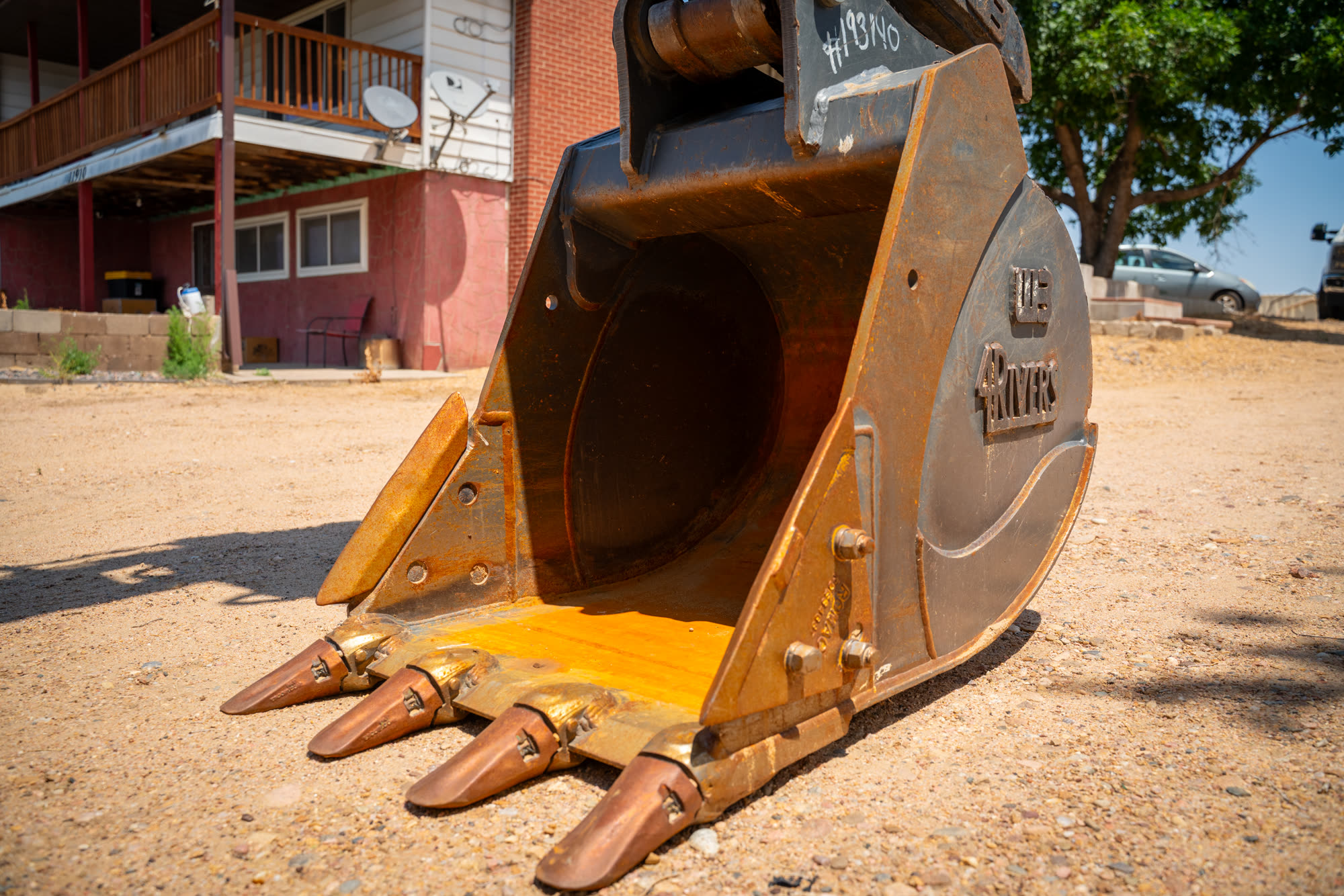 Excavator bucket detail